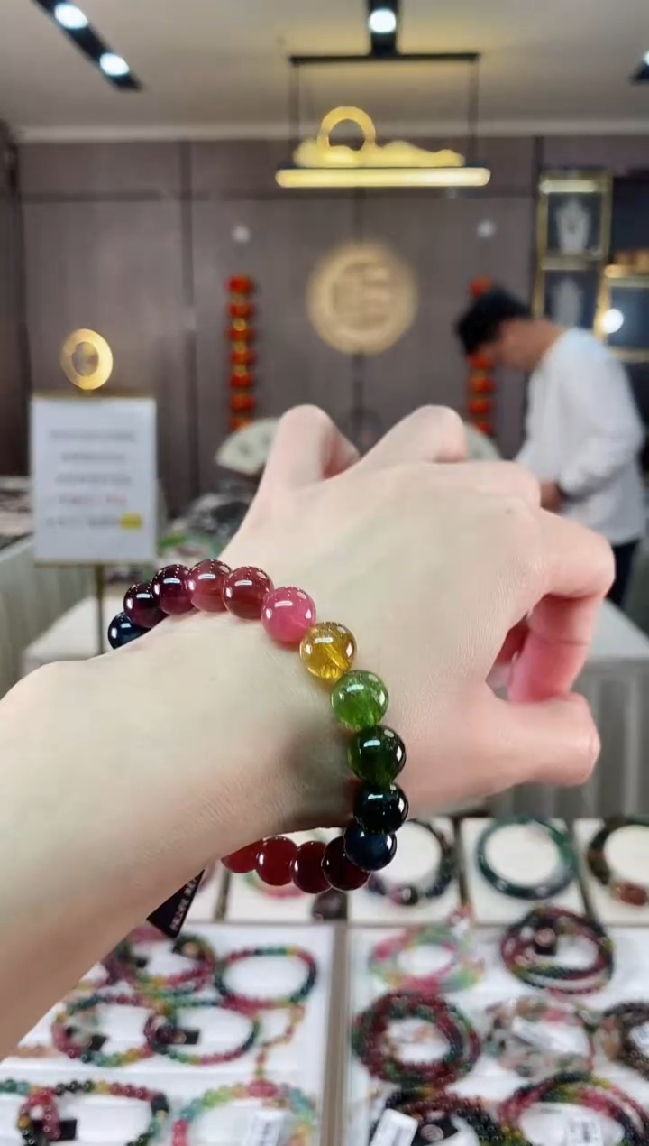 【闪购商品】碧玺单圈手串9.6mm+未镶嵌（多样性发一条）hon