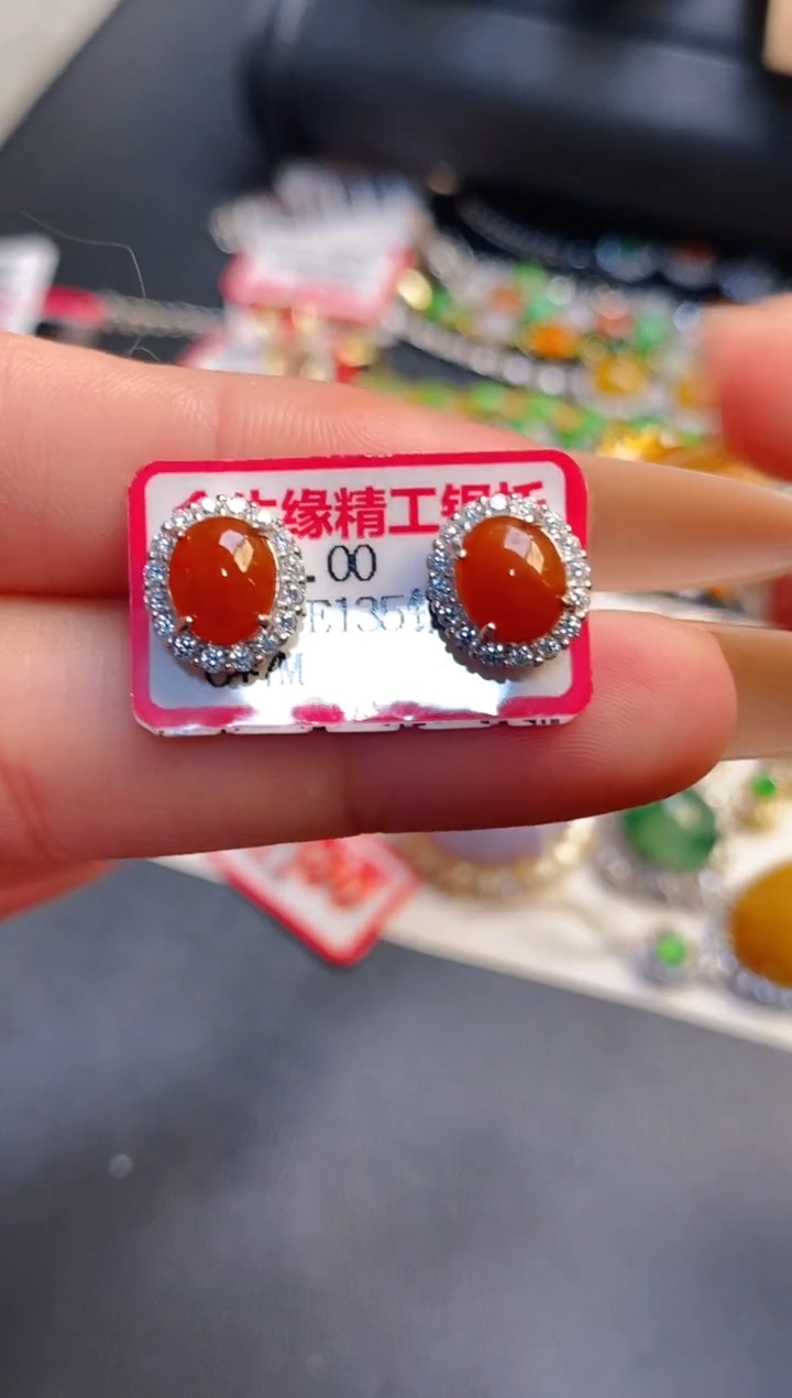 银S925镶嵌戒指翡翠天然