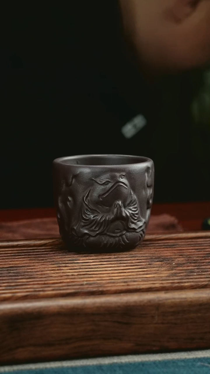 【闪购商品】紫砂茶杯蟾仙石红