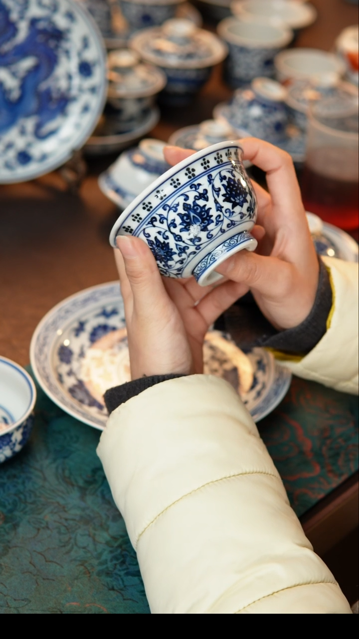 茶具缠枝连大压手