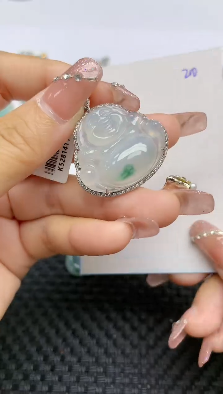 【闪购商品】翡翠颈饰18K金镶嵌天然A货翡翠 210