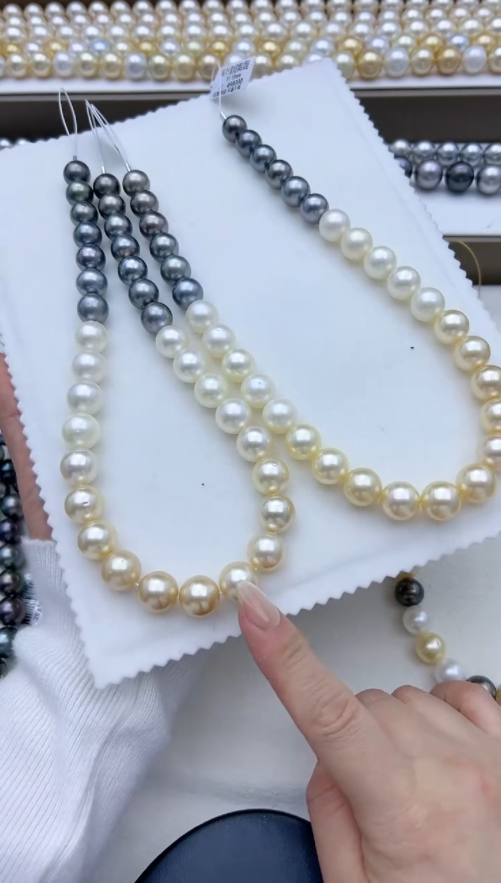 【闪购商品】海水珍珠项链未镶嵌wj19混彩多样性发一