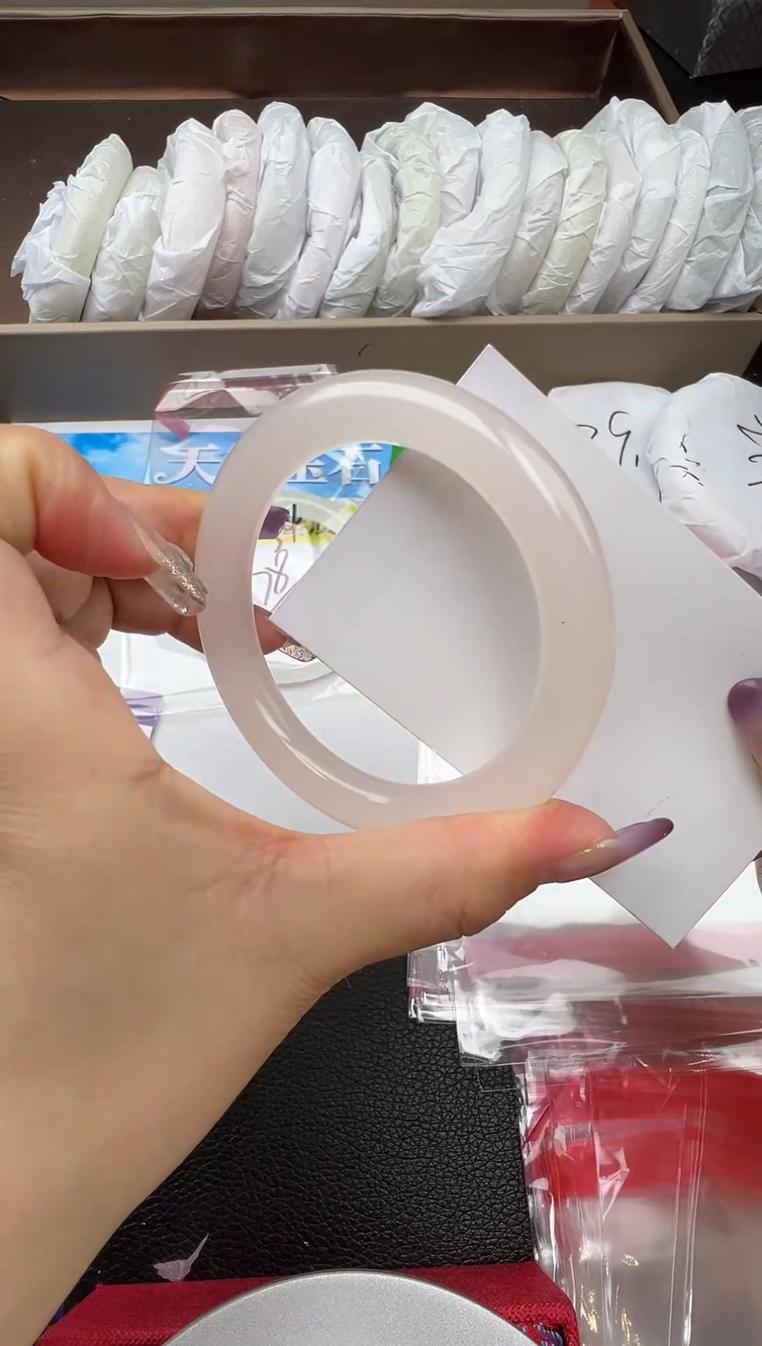 未镶嵌手镯石英质玉圈口56 55