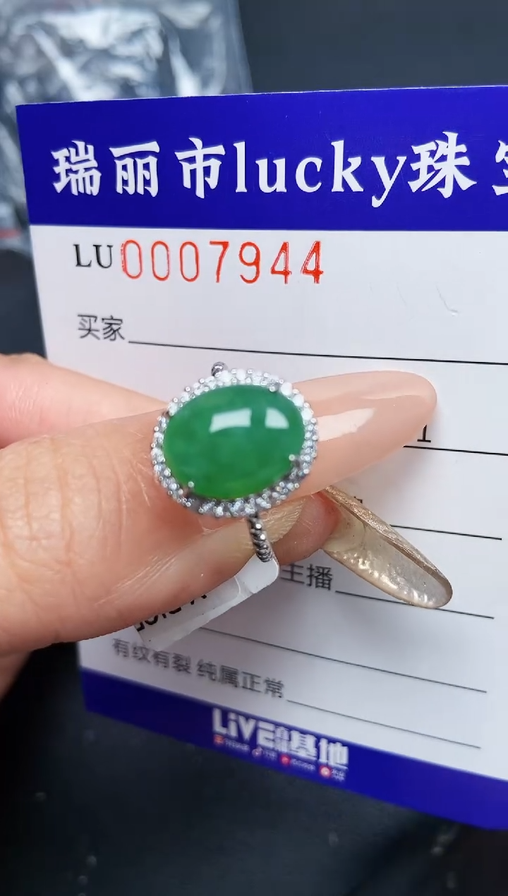 【闪购商品】翡翠颈饰银S925镶嵌7944