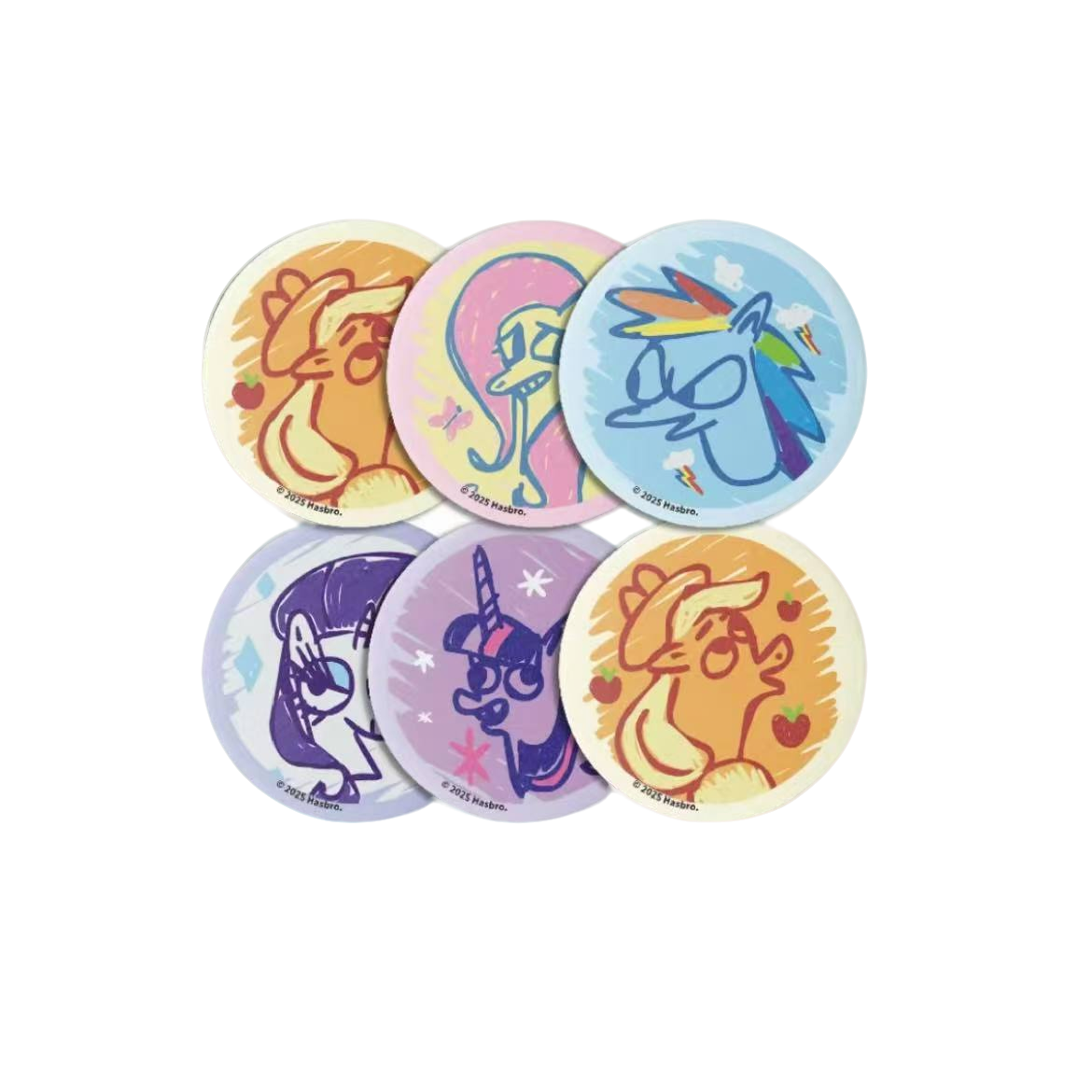 【福袋专用】卡游物料小马宝莉毛绒徽章