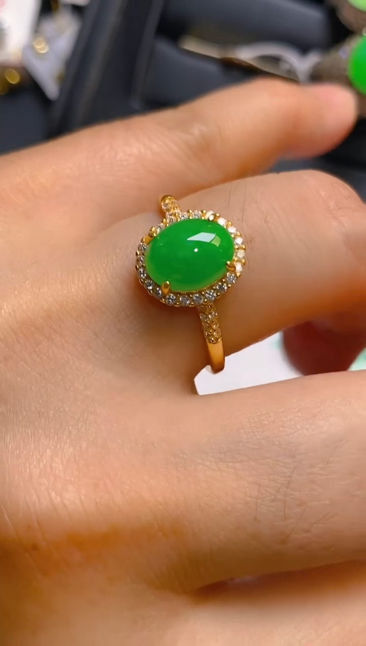 【闪购商品】翡翠耳饰银S925镶嵌天然A货翡翠1