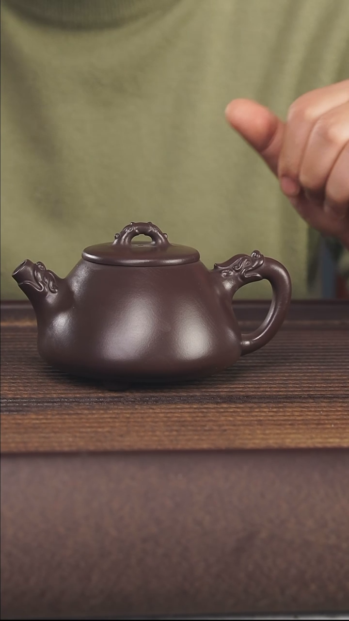 【闪购商品】紫砂茶壶240cc天青顾氏手工紫砂