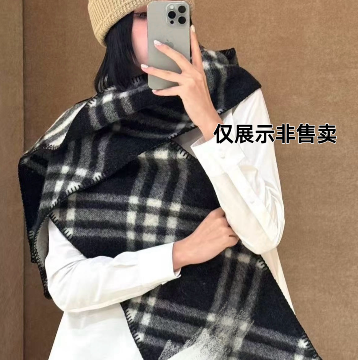 100分羊毛秋冬保暖男女百搭感围巾披肩韩版流苏英伦风