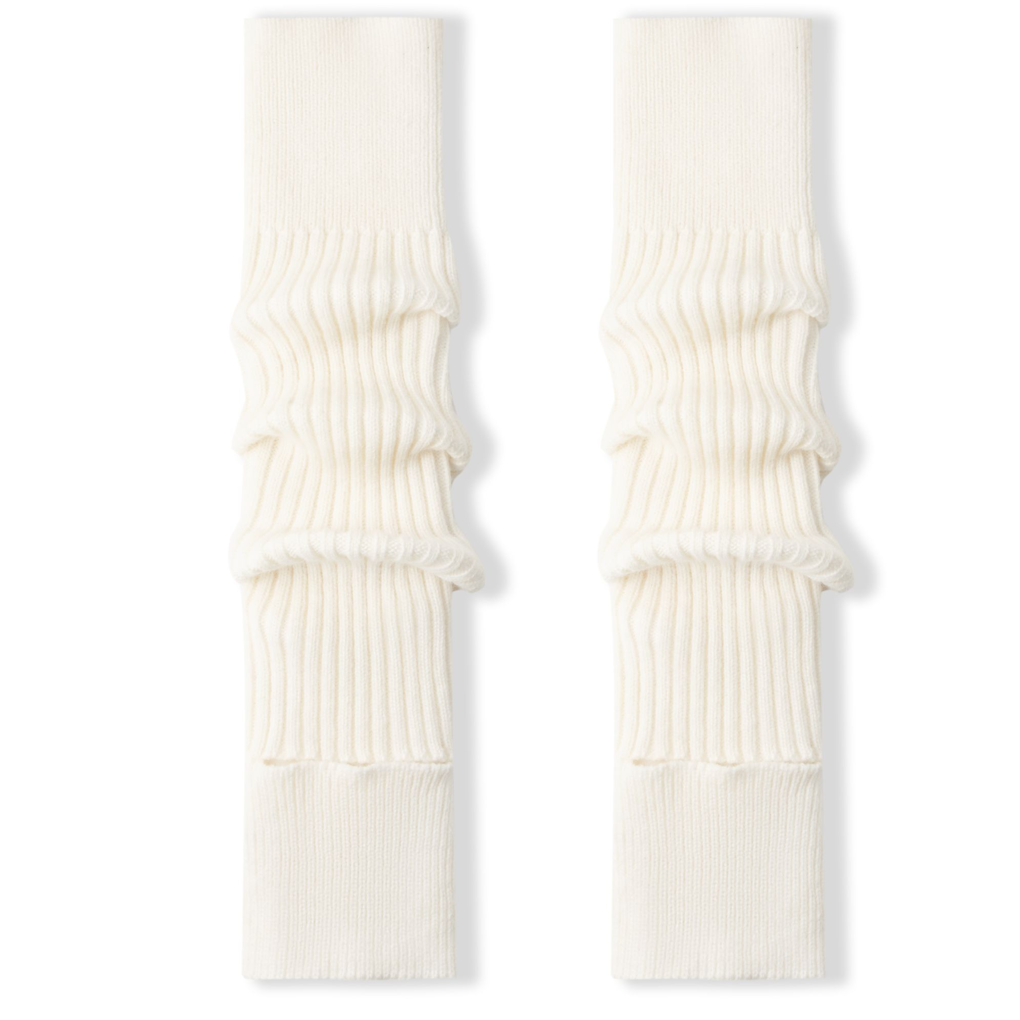 Laareetoo 针织袜套白色袜子女小腿袜套秋冬保暖加厚长筒堆堆袜