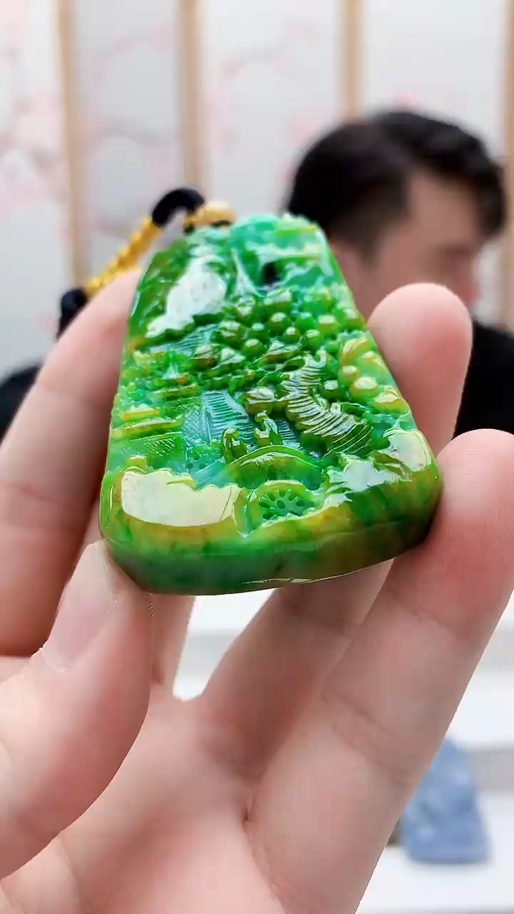 未镶嵌定制翡翠5060bb-毛货挂件146