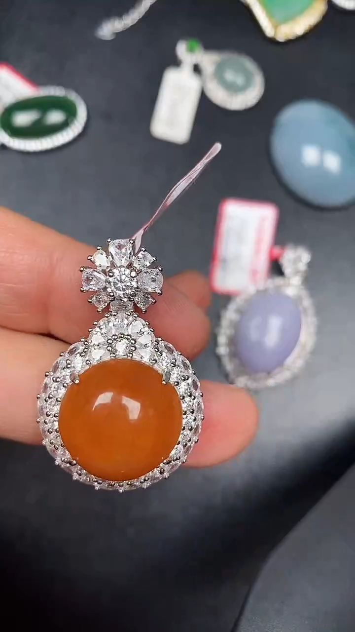 银S925镶嵌戒指翡翠2490