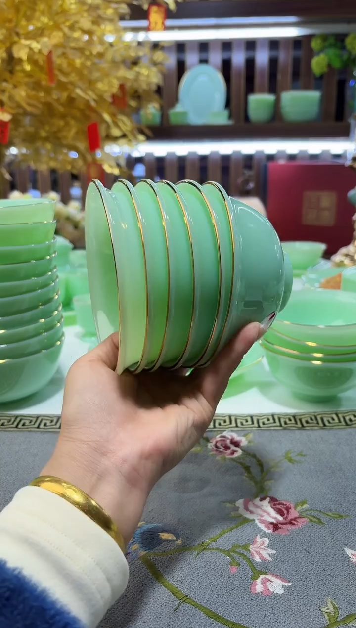 玉瓷4.5英寸饭碗6个