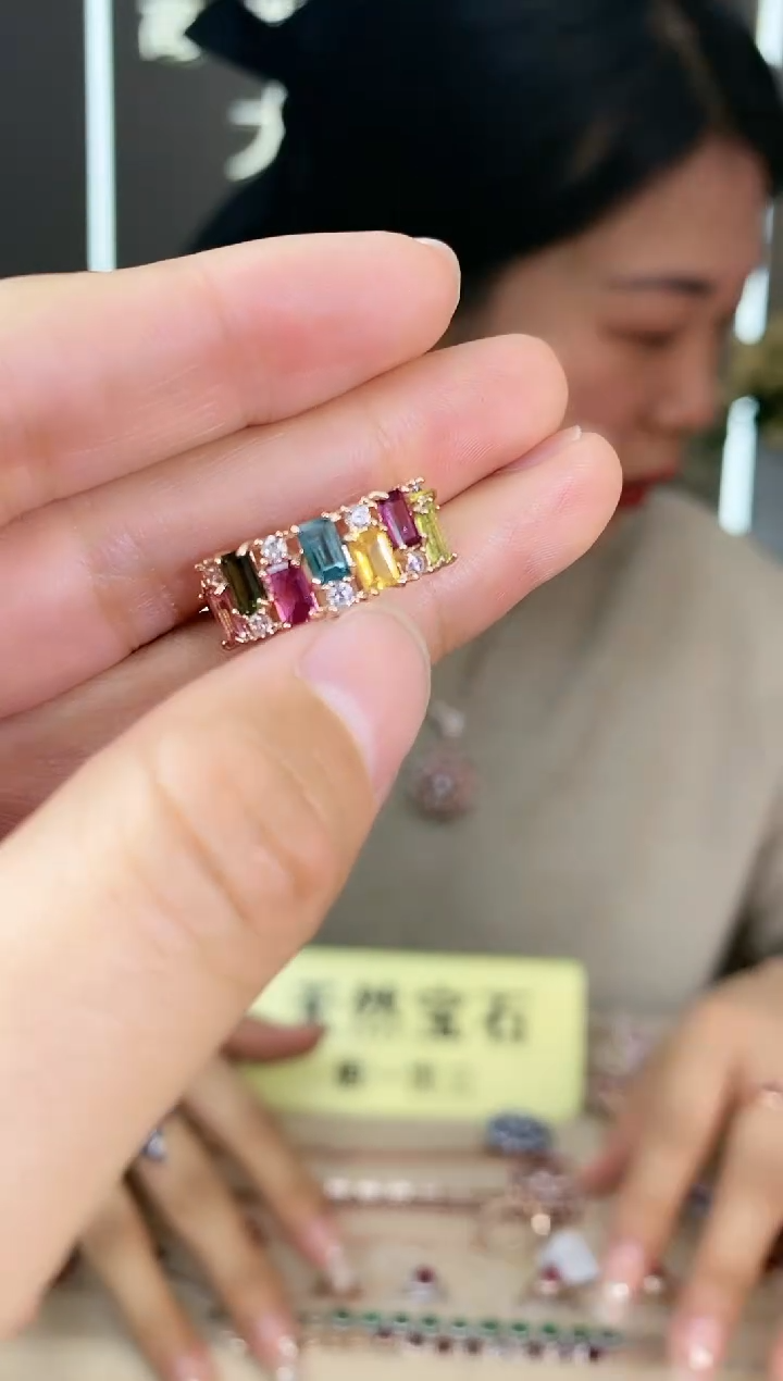 【闪购商品】碧玺手饰银S925镶嵌手饰