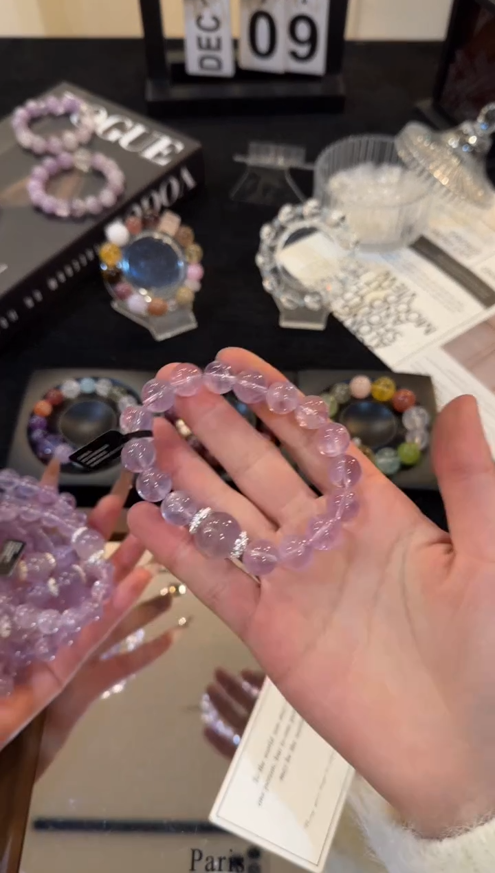 合金手链水晶紫水晶x3479