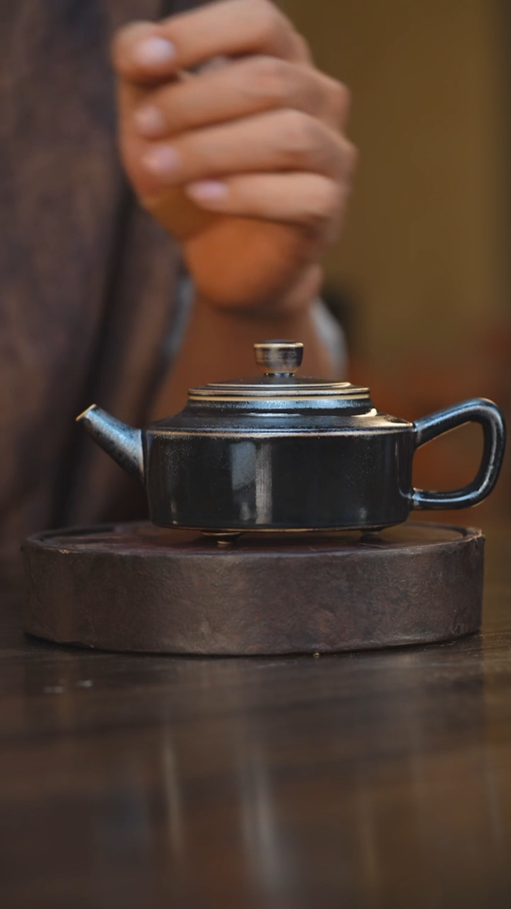 70柴房陶瓷柴烧周盘壶