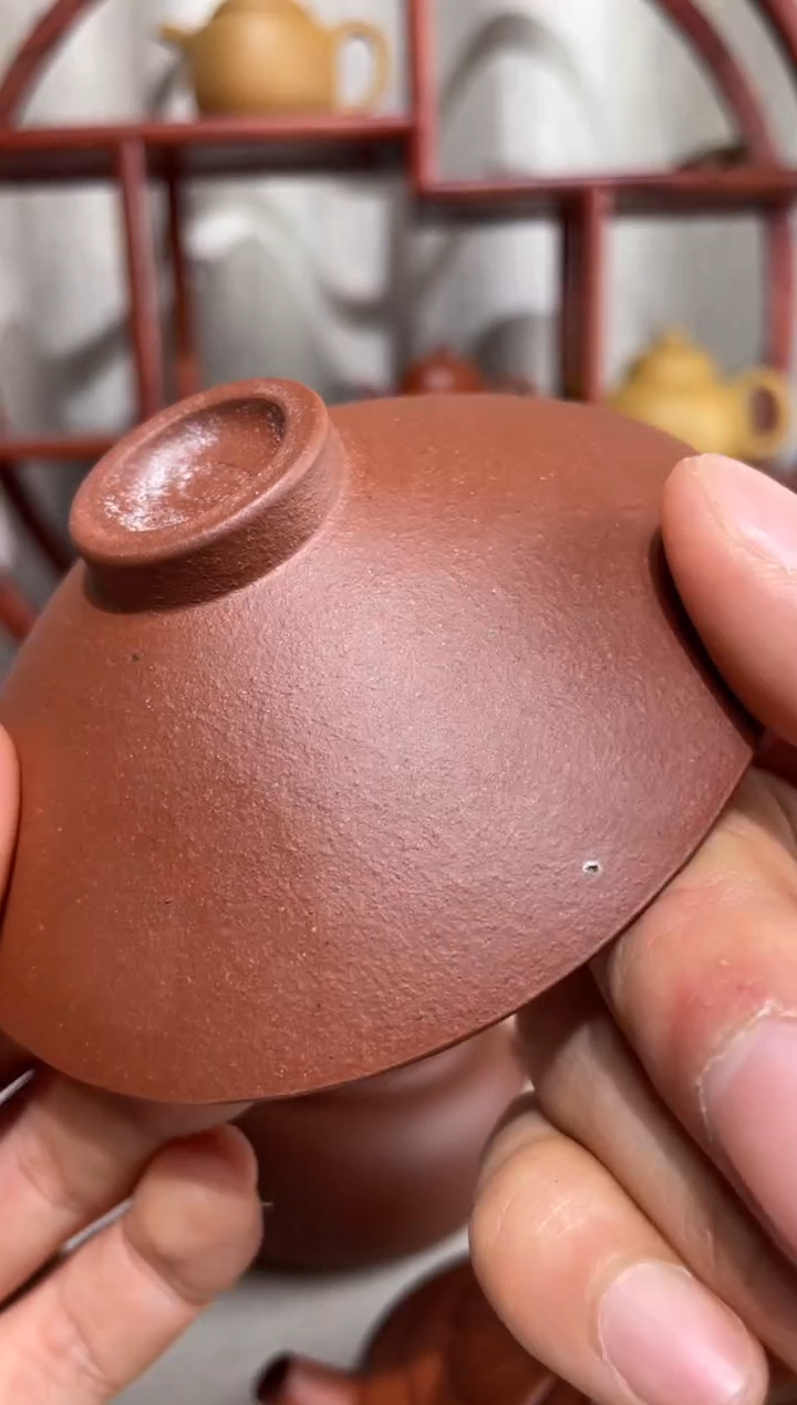 【闪购商品】紫砂茶壶紫朱泥斗笠杯