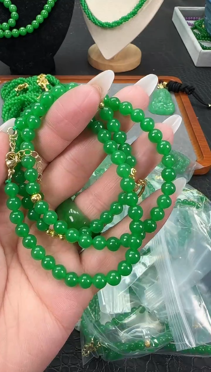 未镶嵌翡翠耳饰万能扣项链卡6