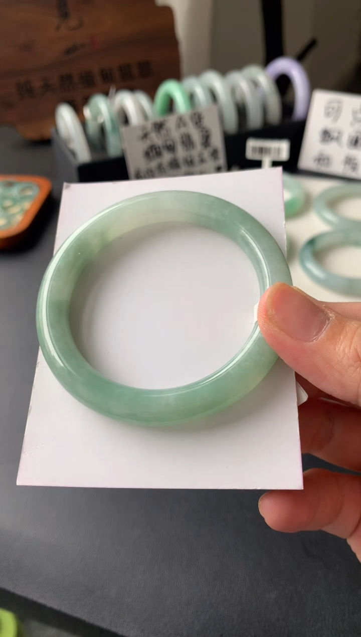 未镶嵌手镯翡翠53.5圆条