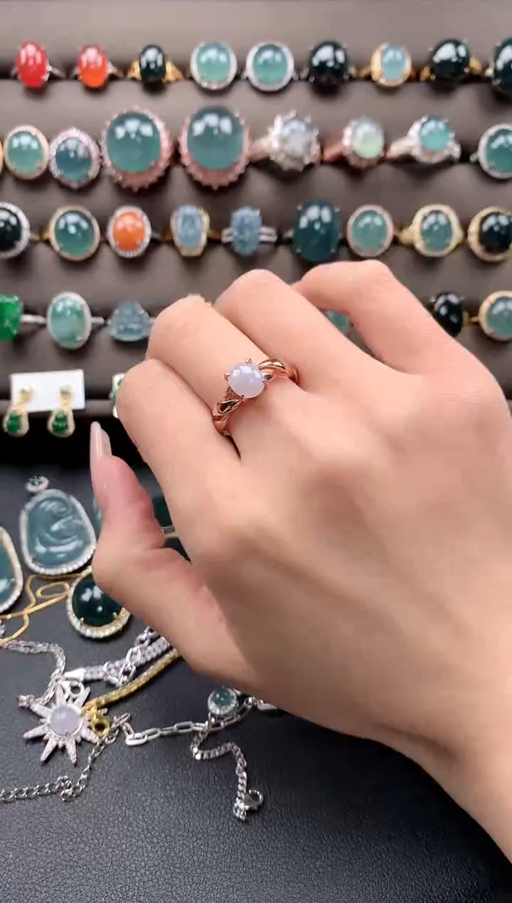 【闪购商品】翡翠戒指银S925镶嵌312331