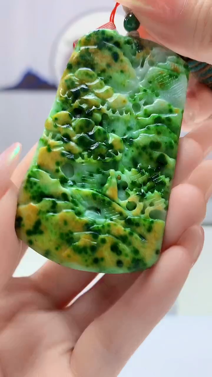 【闪购商品】定制翡翠未镶嵌4852DD-毛货挂件24