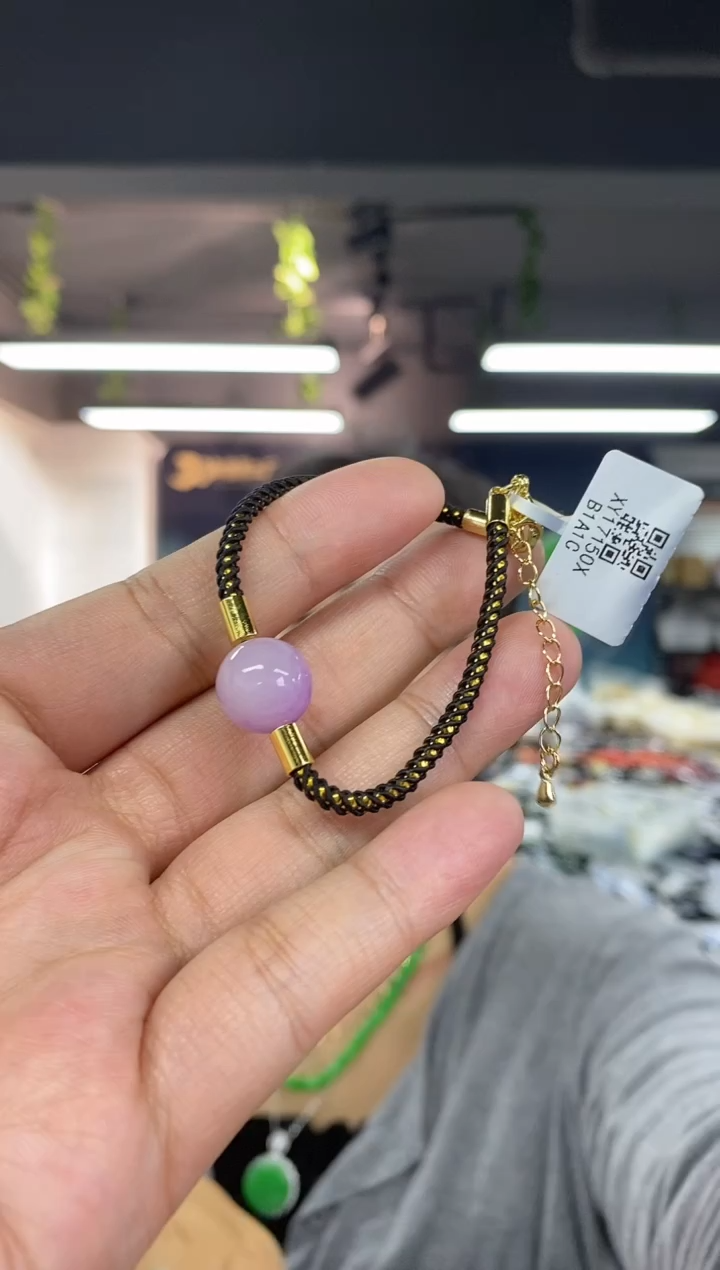 未镶嵌手绳翡翠多样性发其一颜色微差
