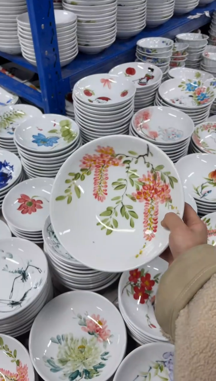 景德镇手绘釉中彩（食品级）圆深盘