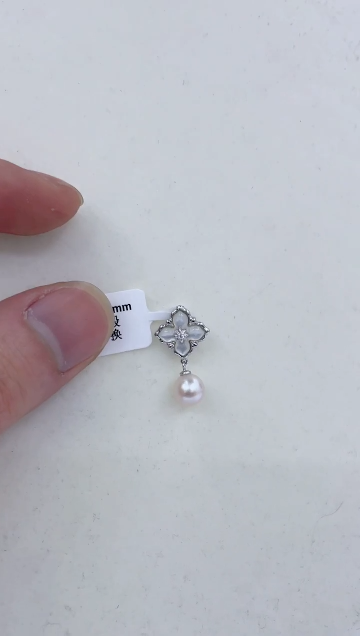 颈饰银S925镶嵌海水珍珠  