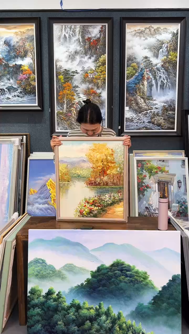 【闪购商品】油画137号手绘油画-50*60-风景