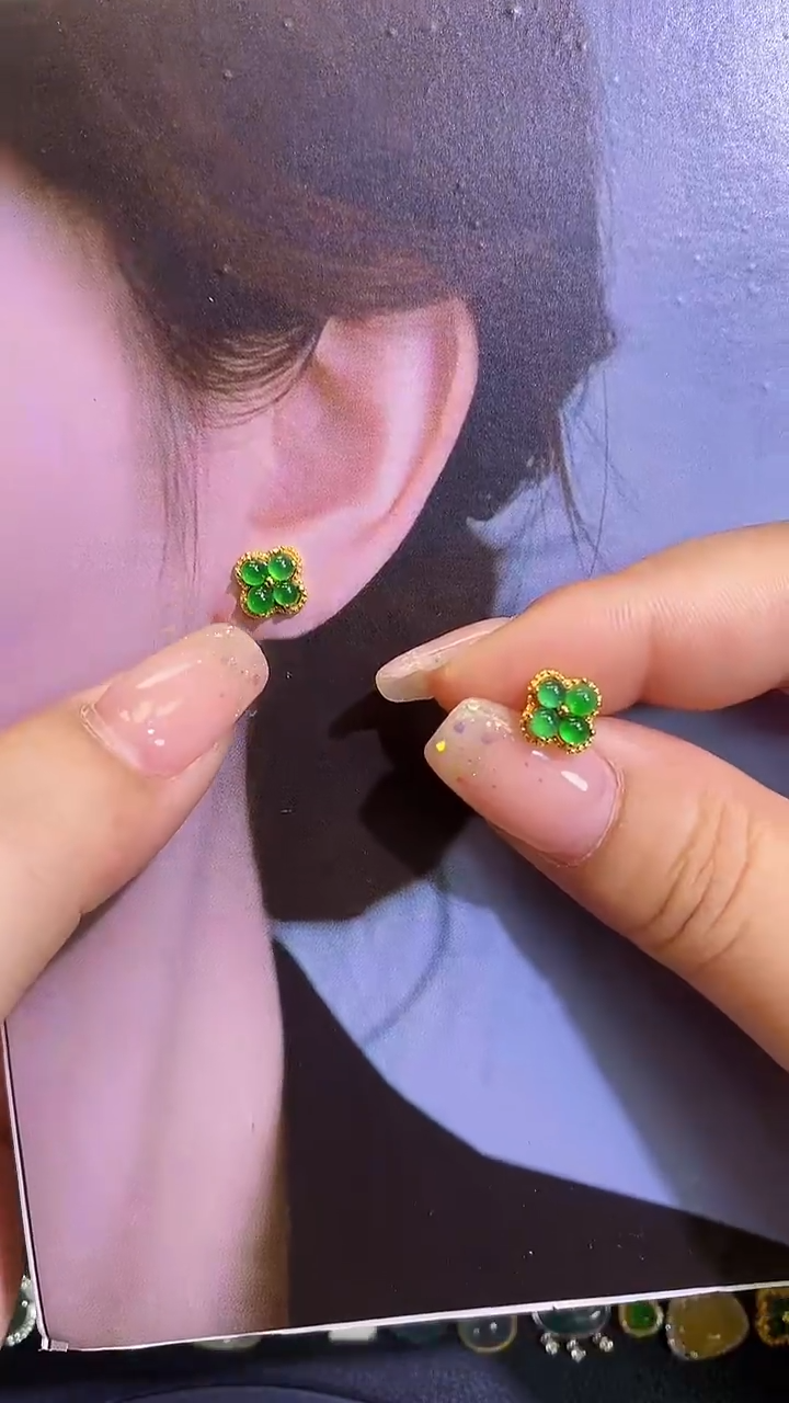 翡翠银S925镶嵌吊坠(不含链)1