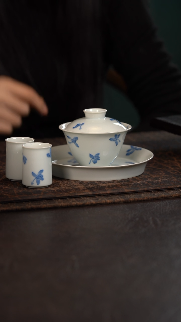 【闪购商品】杯聚澜堂兰花头四件套