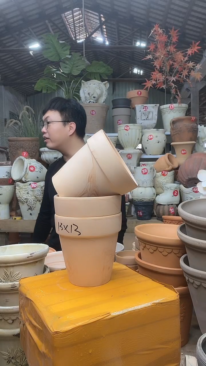 【闪购商品】缸3个13*13（红白）陶玛琪朵无托无托