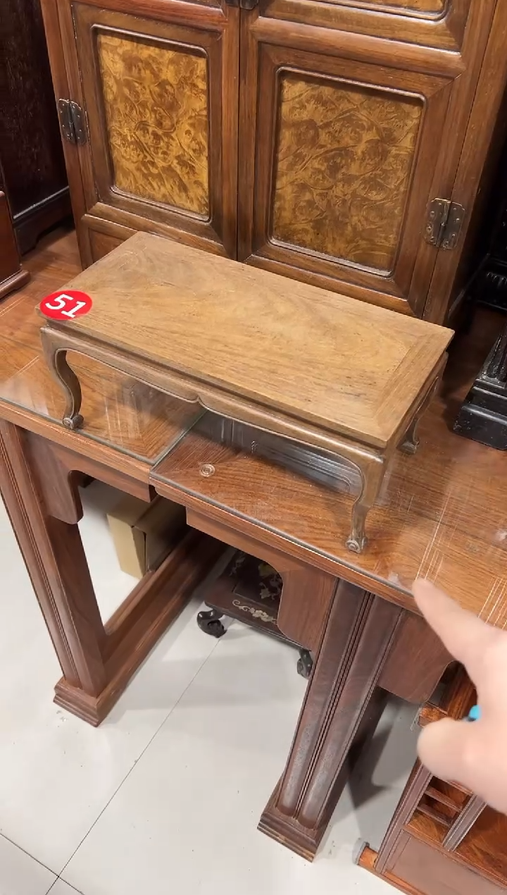 51花梨木马蹄腿底座