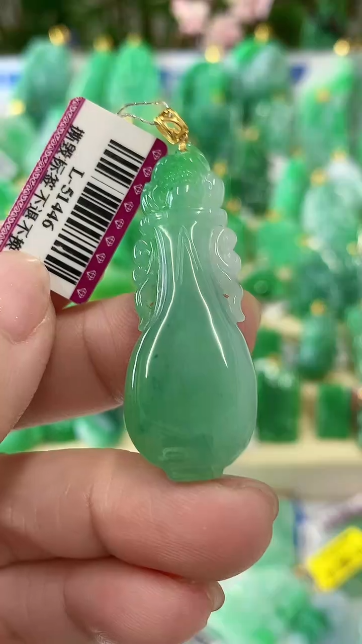 【闪购商品】翡翠颈饰18K金镶嵌挂件