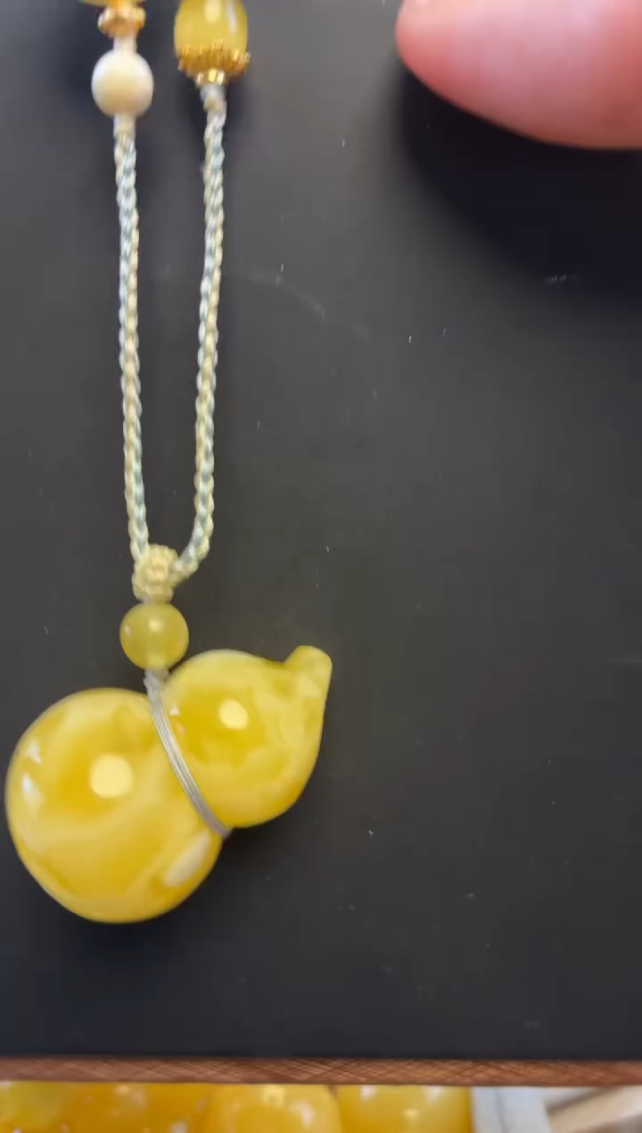 未镶嵌定制琥珀天然蜜蜡葫芦