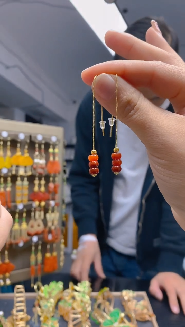 【闪购商品】翡翠耳饰合金0245翡翠耳线