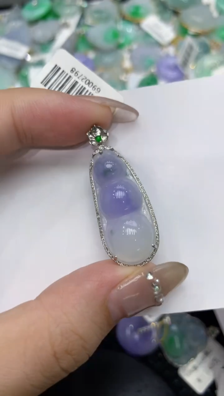 【闪购商品】翡翠颈饰18K金镶嵌222222222