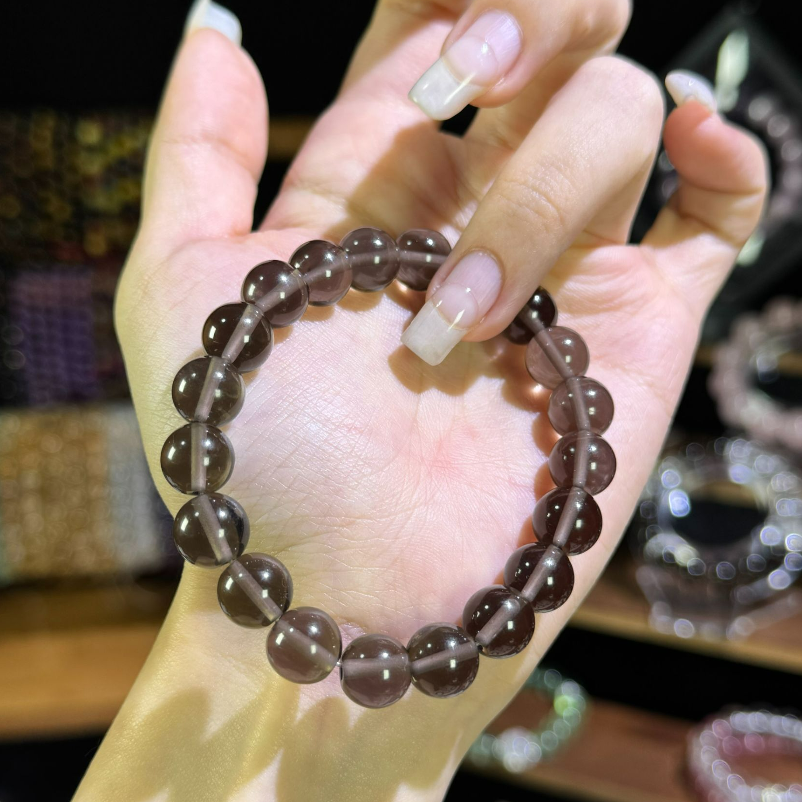 【冰曜石素串】天然冰曜石水晶手串手链设计精致轻奢高级感