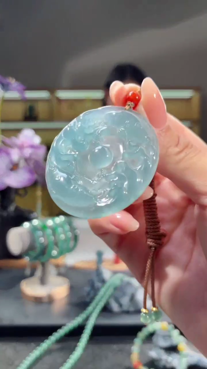 吊坠(不含链)未镶嵌翡翠乾坤鱼