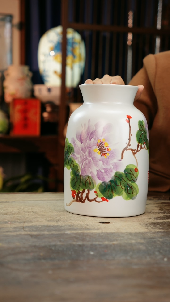 【闪购商品】瓷片景德镇纯手工釉下彩精品花瓶