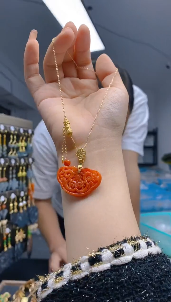 【闪购商品】翡翠耳饰合金0458翡翠锁骨链