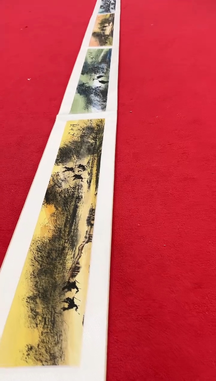 【闪购商品】绘画陈发源-七彩长卷-长卷作品 
