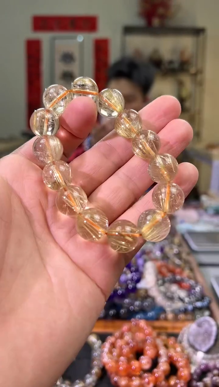 【闪购商品】发晶手链未镶嵌12.5mm+黑武士手串（多样性发其一）