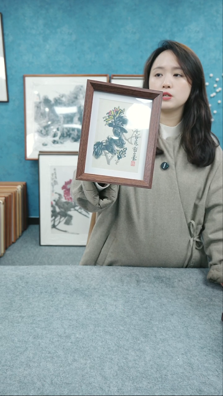 【闪购商品】国画8寸郑志超老师木质摆台