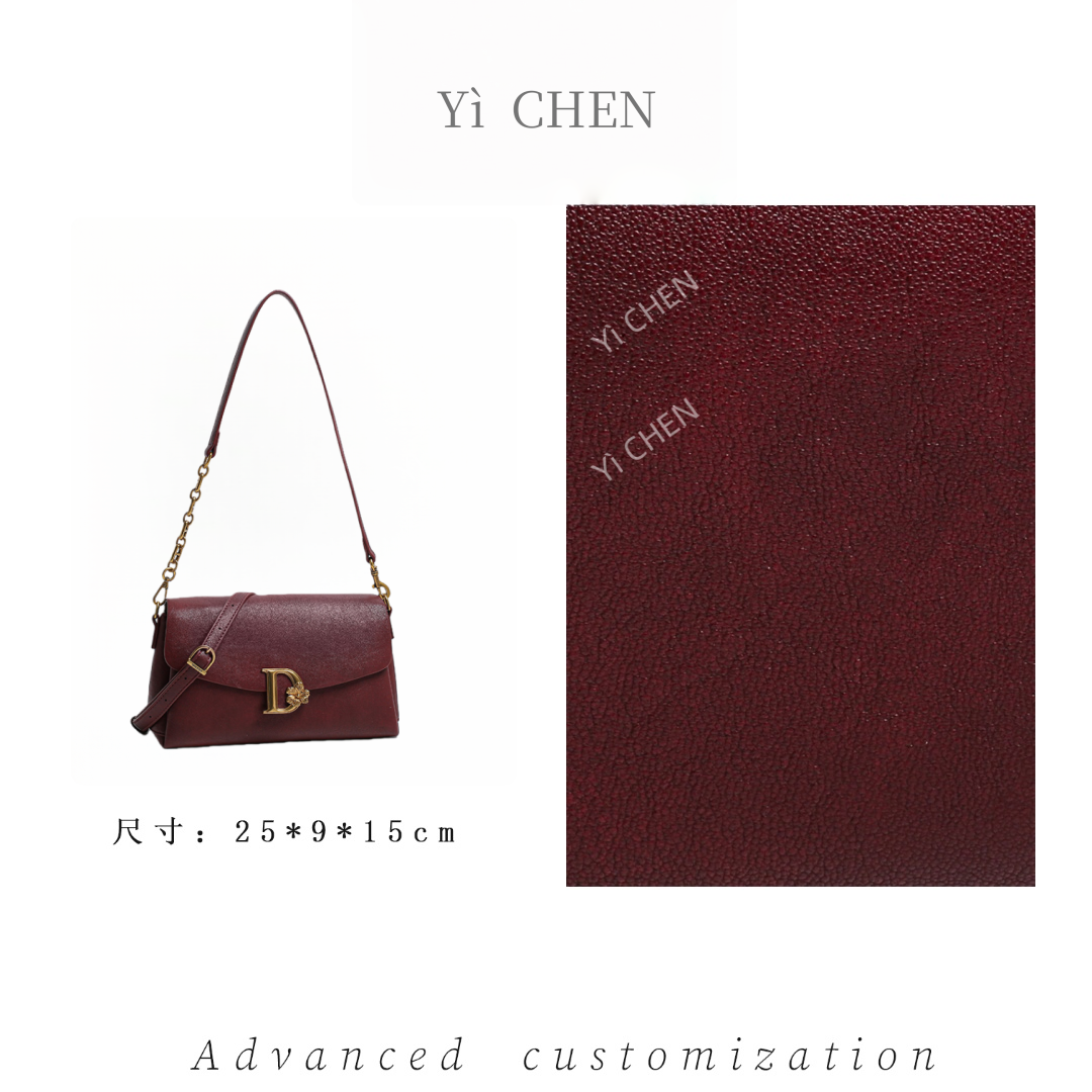 【Yì CHEN】QYX-81702-安可拉红 简约时尚女士新款轻奢单肩斜跨包