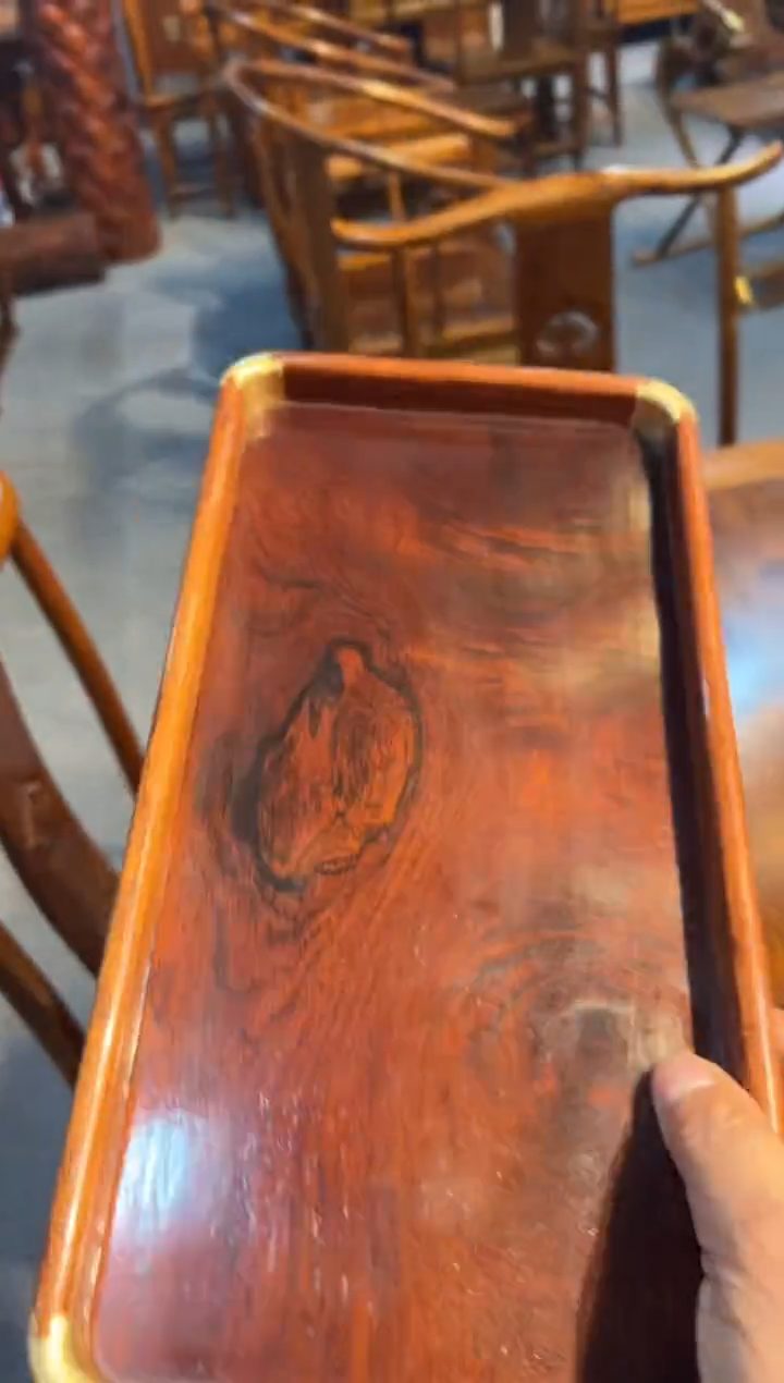 【闪购商品】花梨木类木雕茶盘随机发