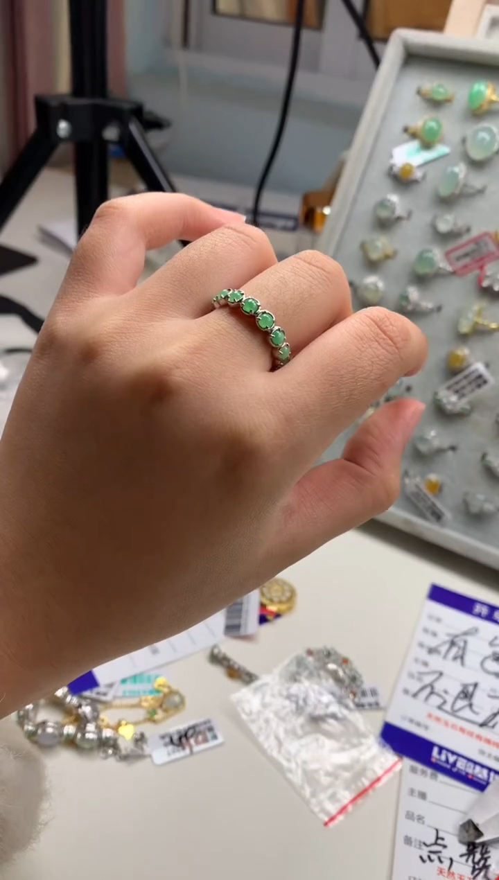 银S925镶嵌戒指翡翠20