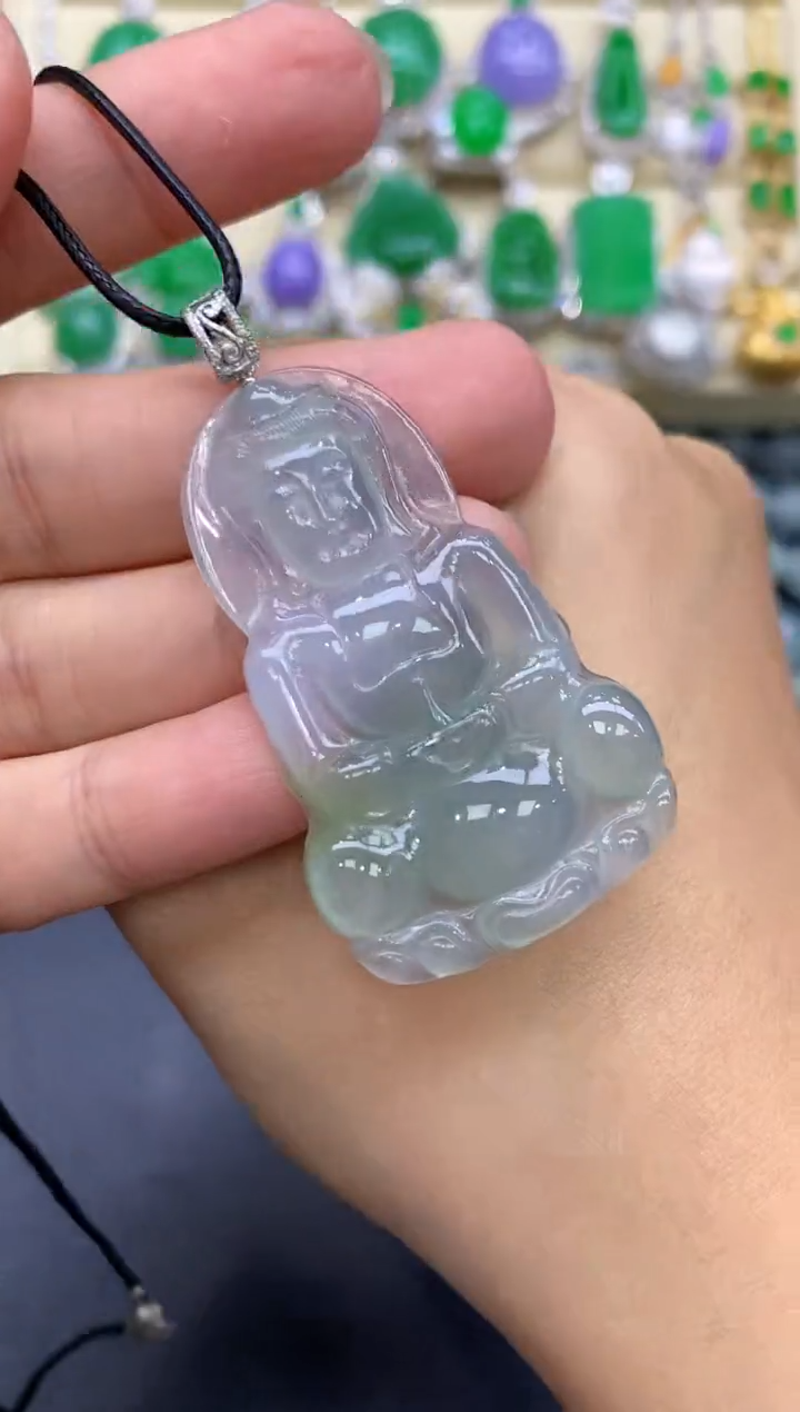 颈饰18K金镶嵌翡翠211-中国好珍宝