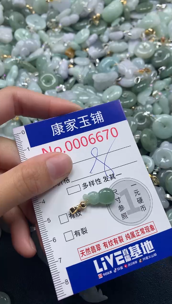 吊坠(不含链)未镶嵌翡翠6670