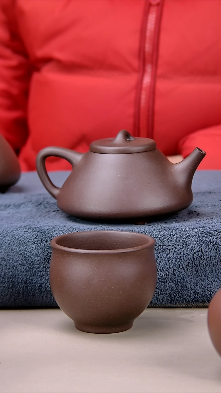 【闪购商品】紫砂茶壶170子也石瓢底槽清