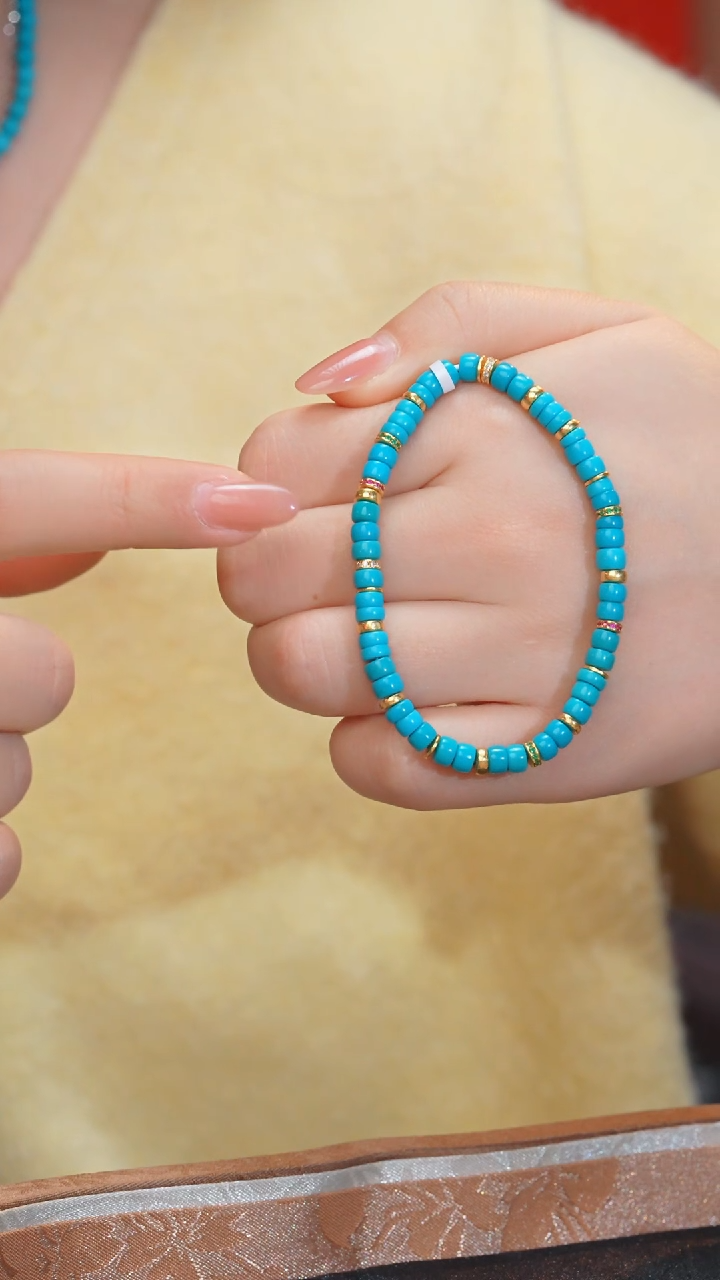 【闪购商品】绿松石手串未镶嵌卡4@@N7768